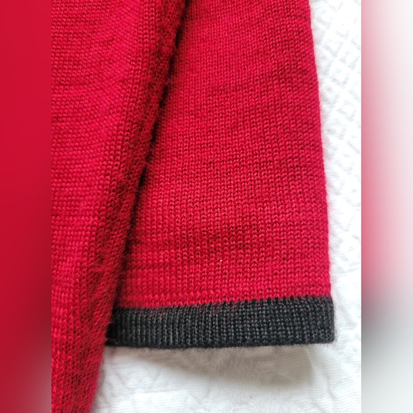 Koret Westminster Women's 2 in 1 Cardigan Sweater Acrilic/Wool Red Embroidered M - Picture 7 of 15